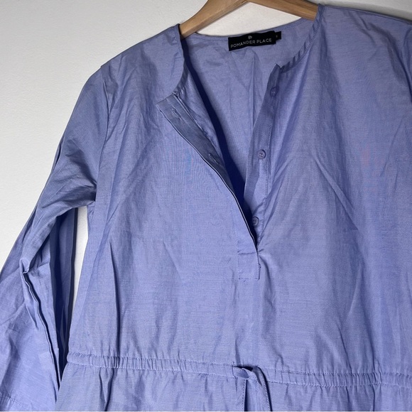 Tuckernuck Pomander Place Chambray Lucy Tie Waist Mini Dress - Picture 5 of 16